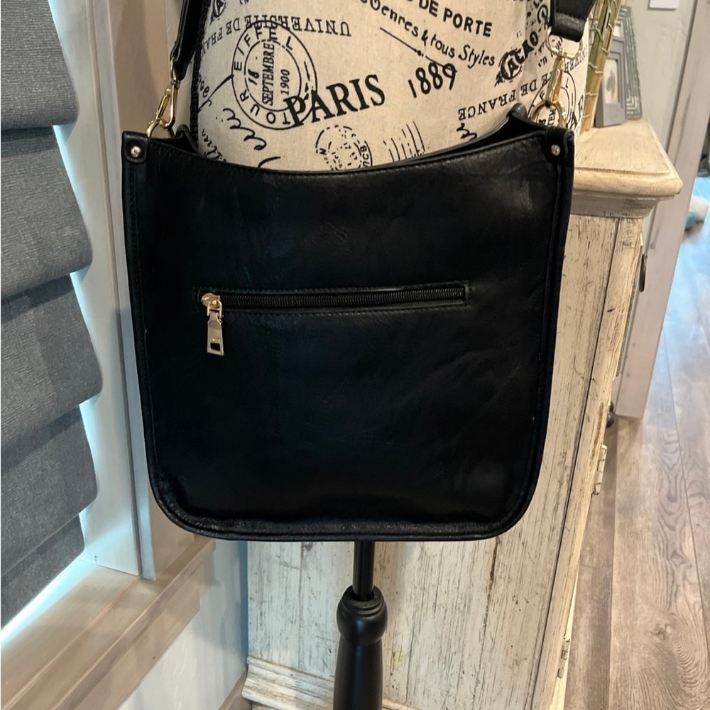 Black crossbody purse womens bags leopard print